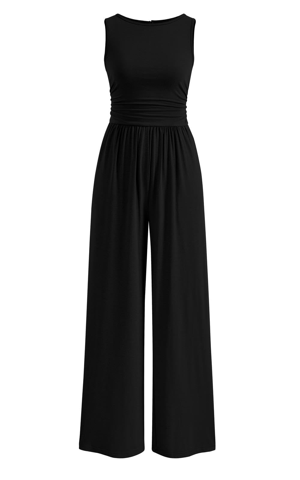 Wide Leg Crewneck Jumpsuit