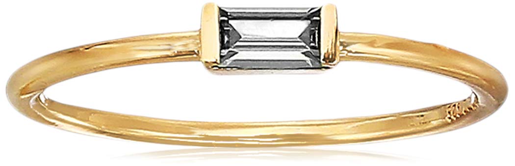 Gold-Plated Stackable Cubic Zirconia Ring