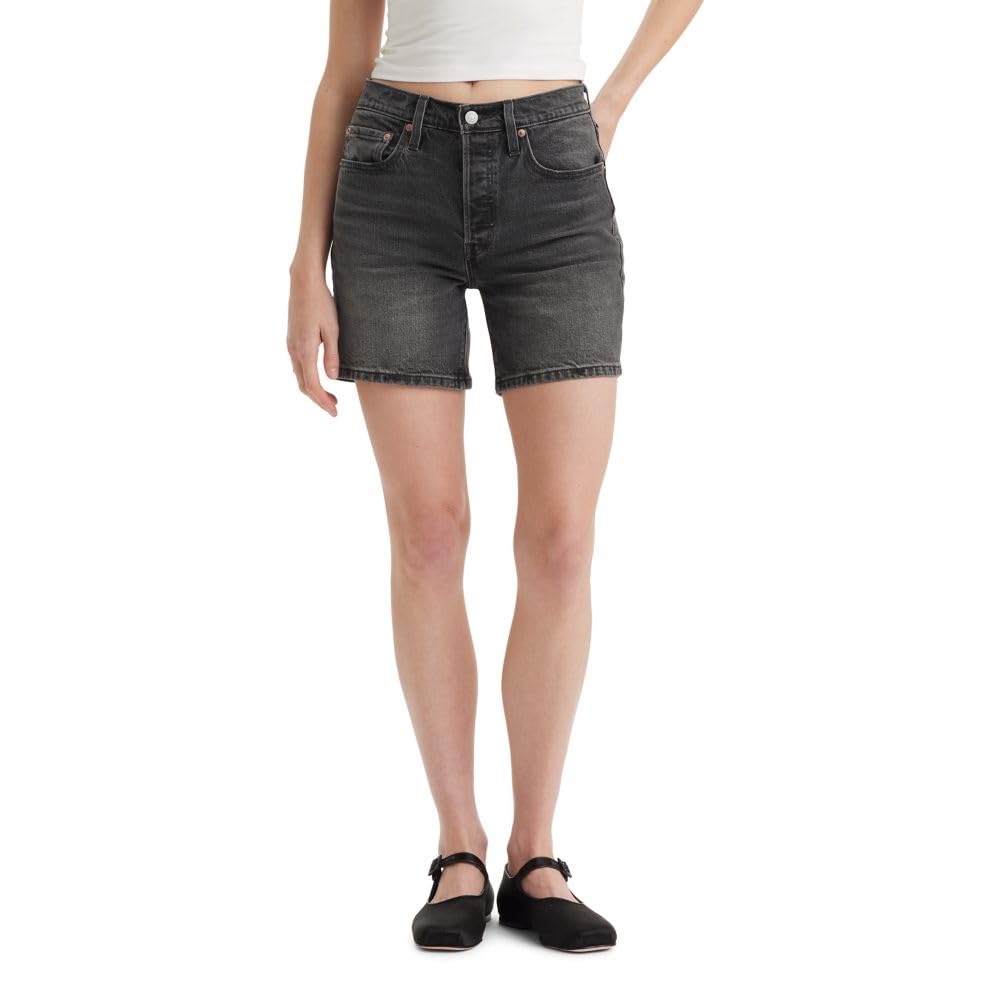 Mid-Thigh Denim Shorts