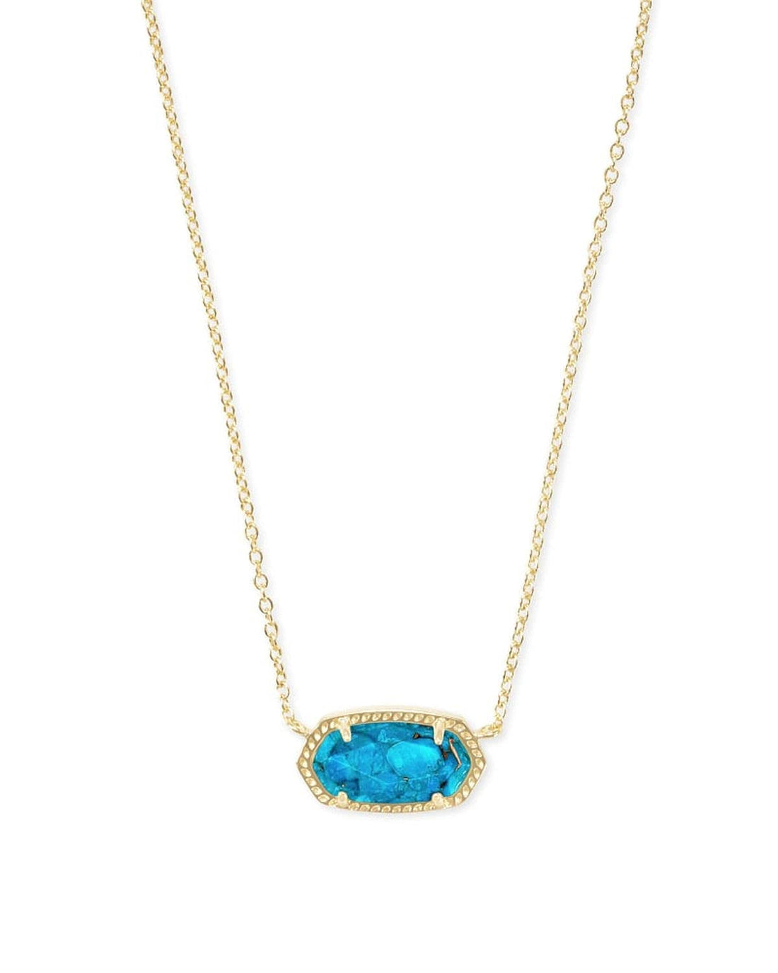 14K Gold-Plated Turquoise Pendant Necklace
