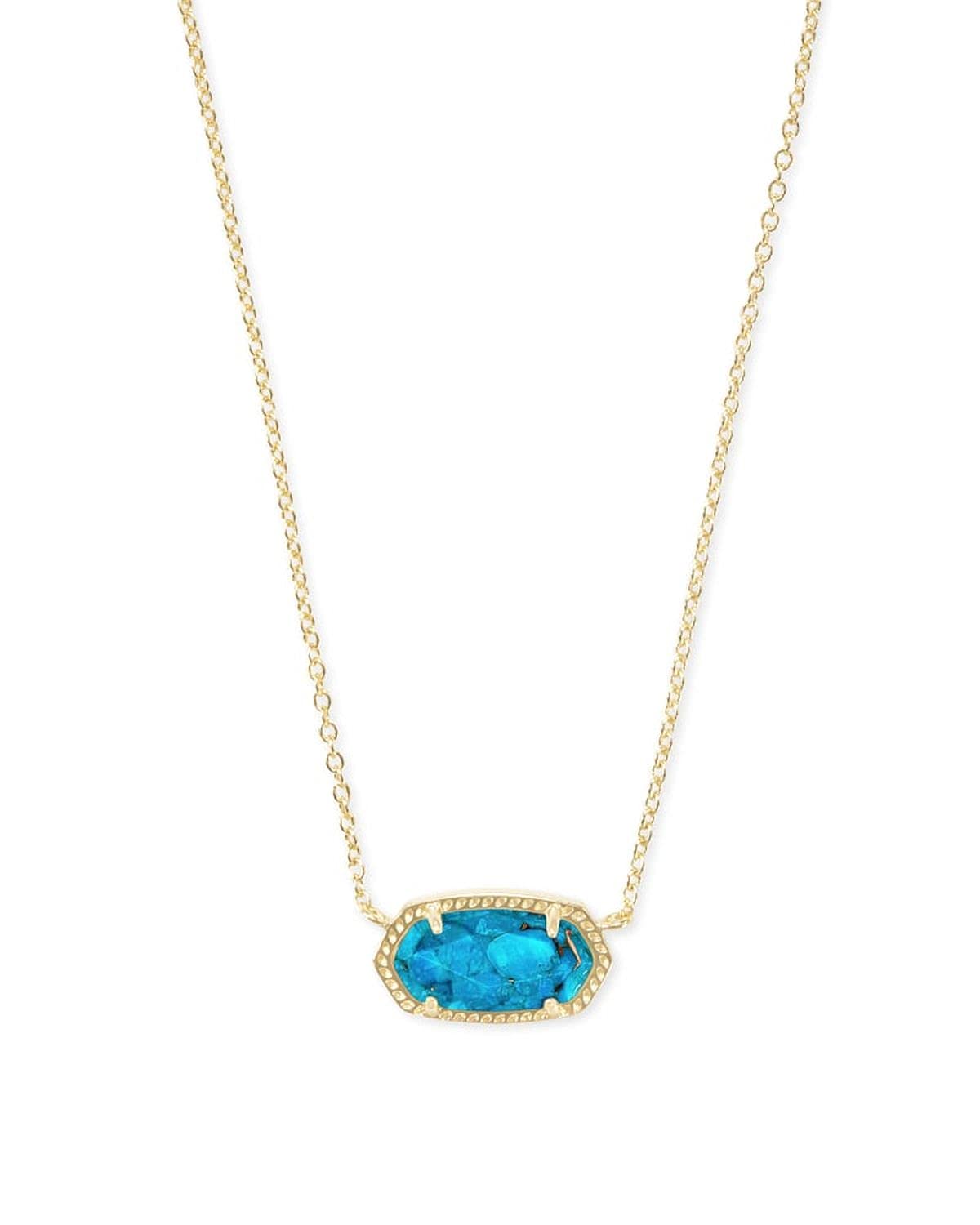 14K Gold-Plated Turquoise Pendant Necklace