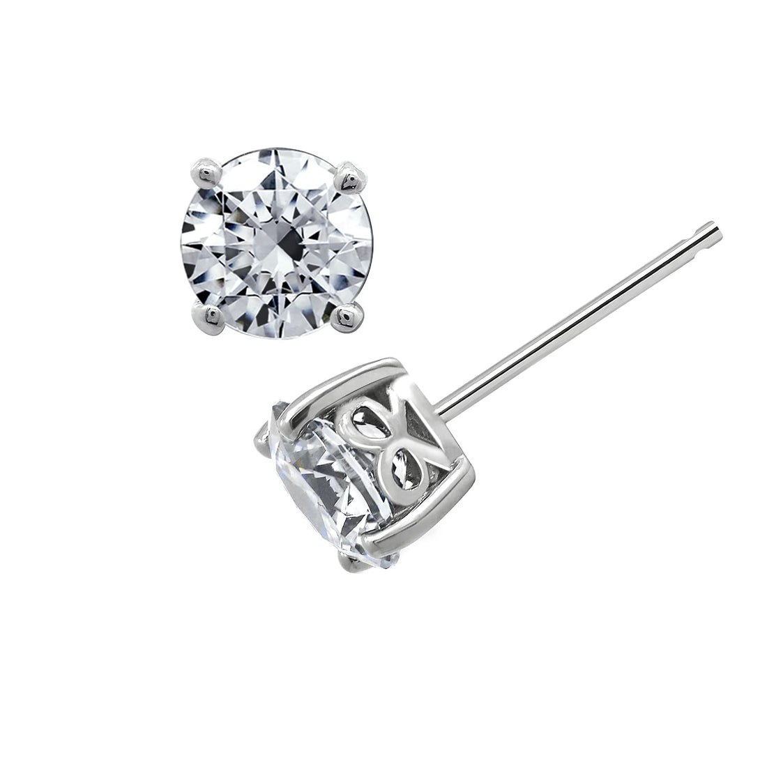 Sterling Silver CZ Studs