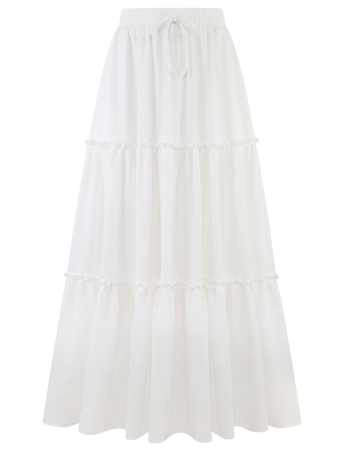 Boho Ruffle Maxi Skirt