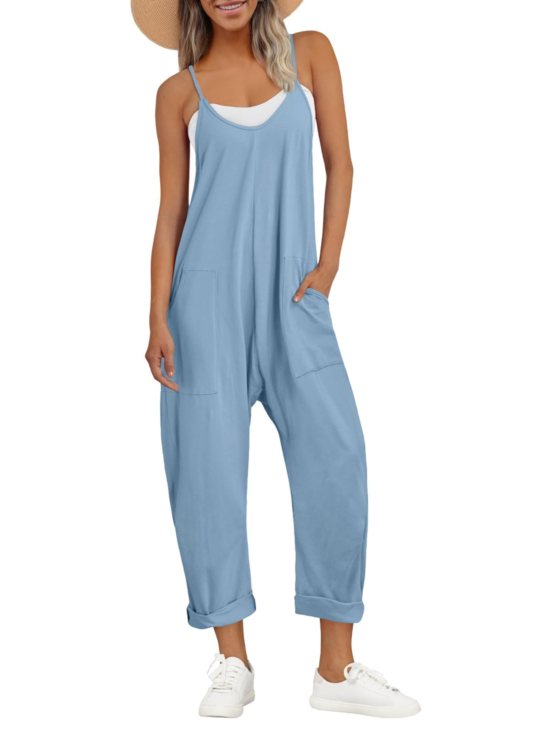 Casual Summer Romper Lightblue