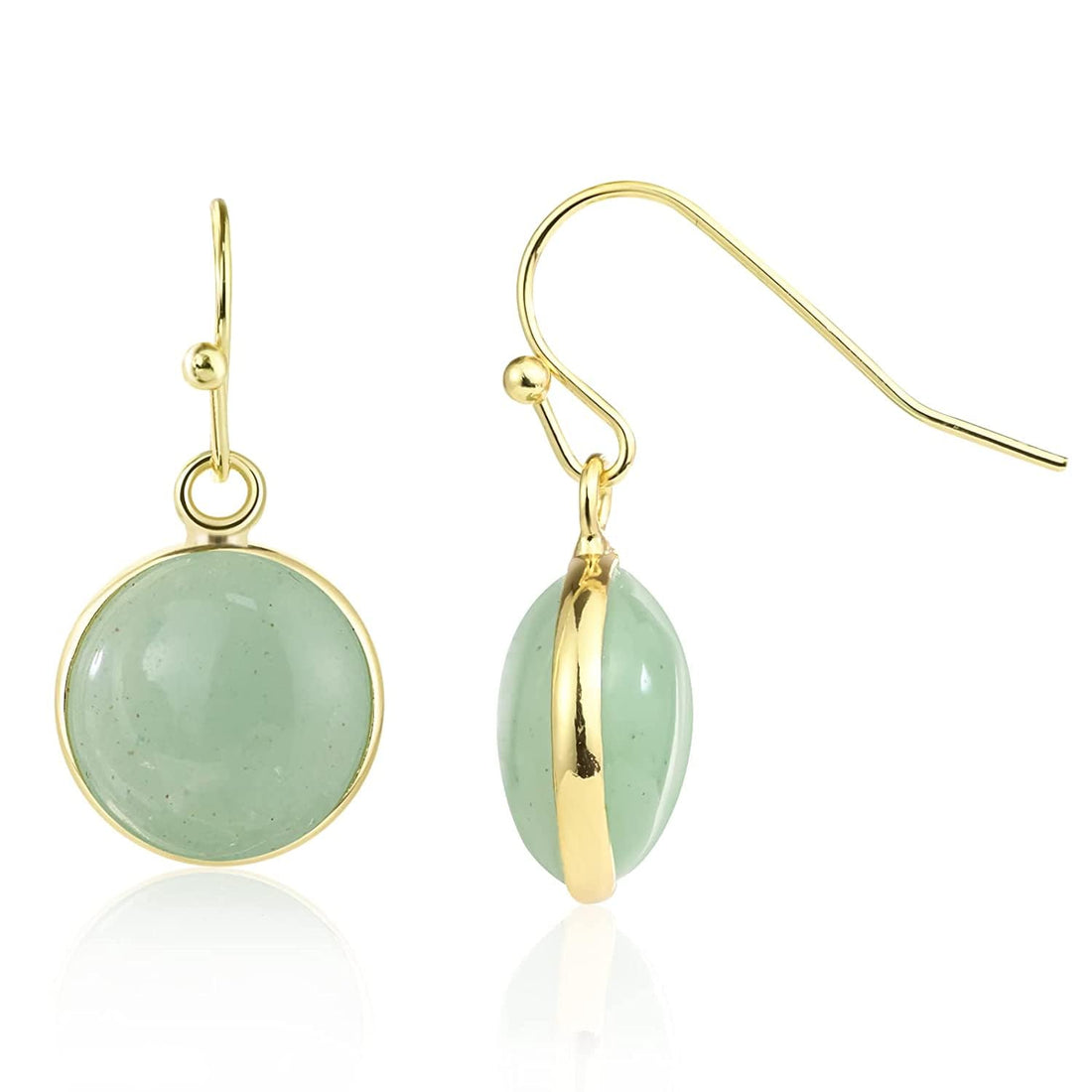 Jade Gold Drop Earrings