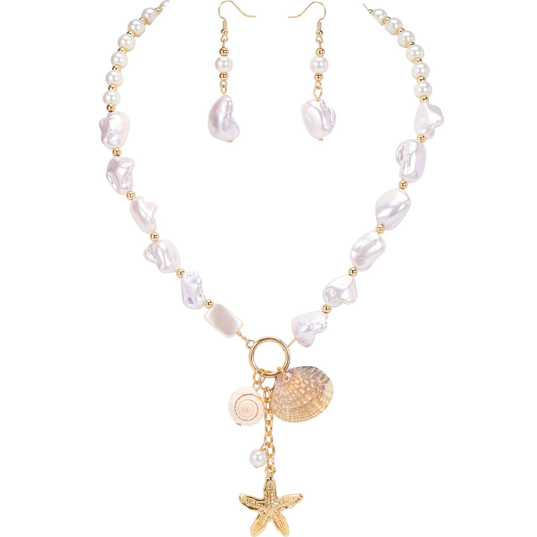Seashell & Pearl Jewelry Set