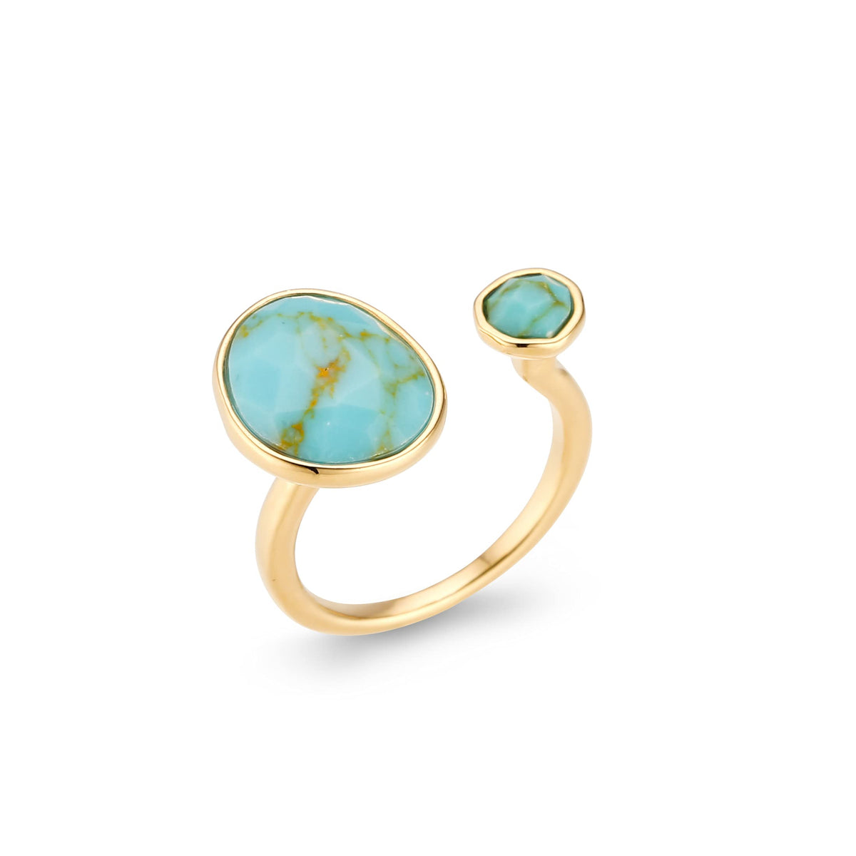 14K Gold-Plated Turquoise Statement Ring