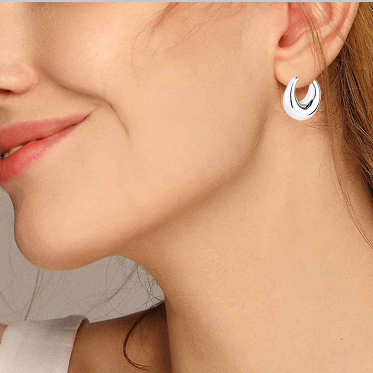 14K Gold-Plated Chunky Twisted Hoop Earrings (Set of 6)
