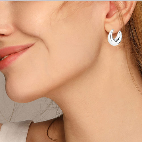 14K Gold-Plated Chunky Twisted Hoop Earrings (Set of 6)