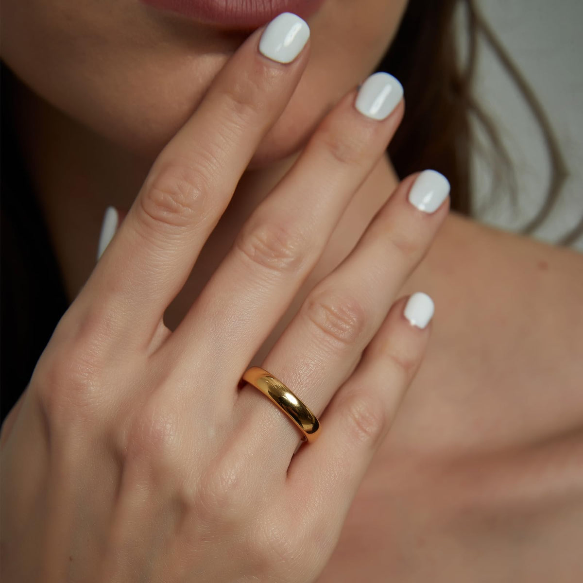 24K Gold-Plated Tungsten Wedding Band
