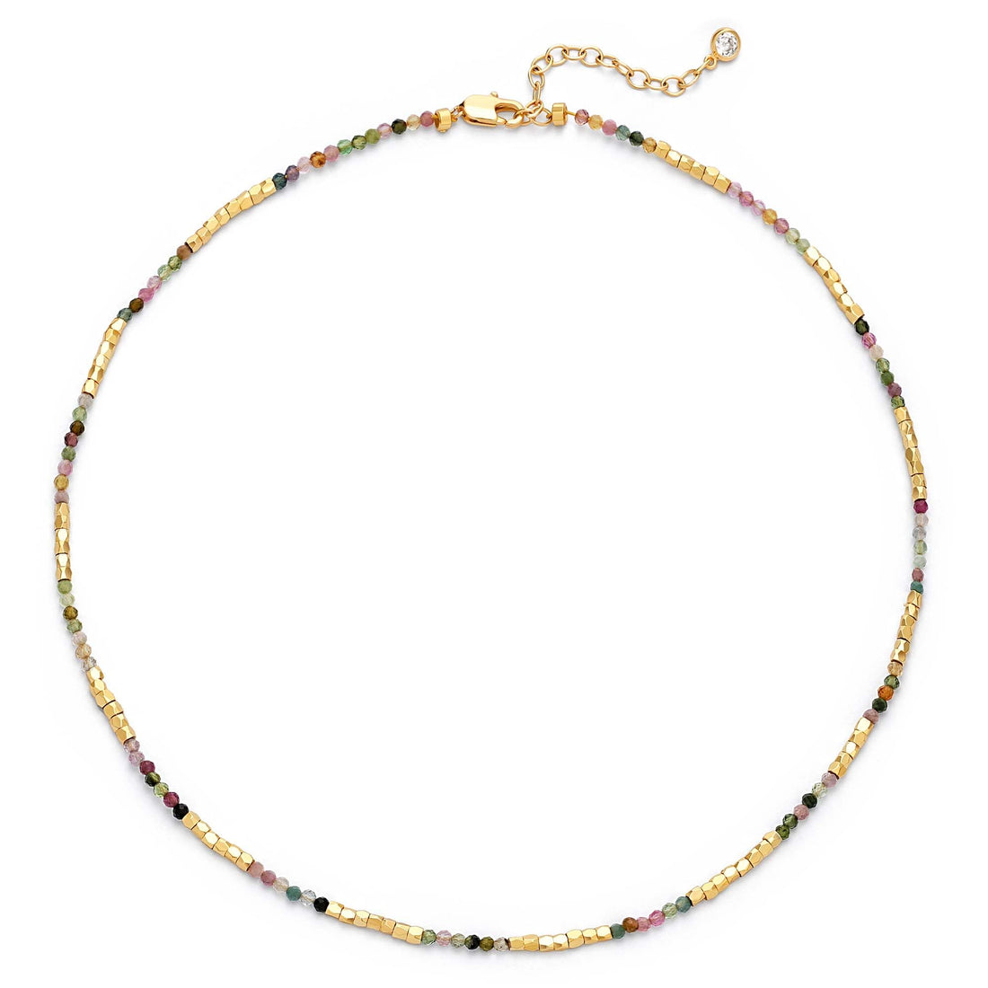 Gold-Plated Gemstone Choker