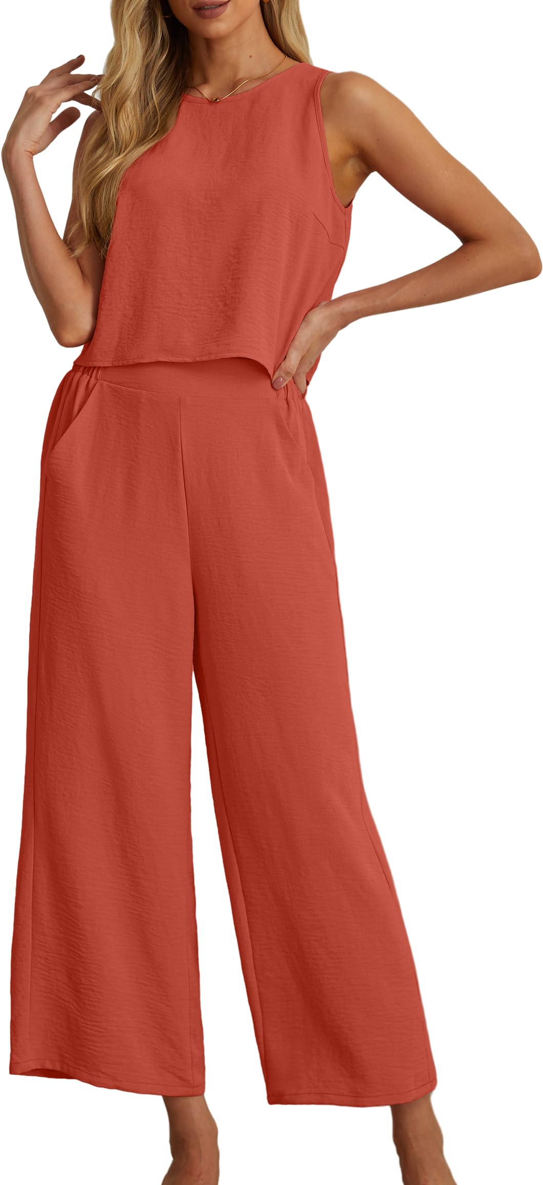 Tank & Wide-Leg Pant Set