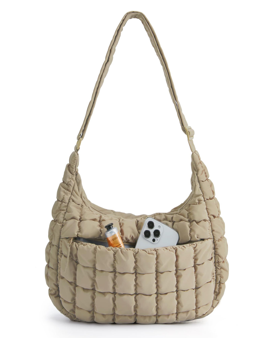 Quilted Hobo Shoulder Bag