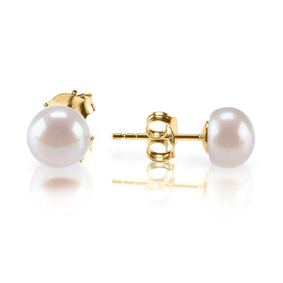 14K Gold-Plated Freshwater Pearl Stud Earrings