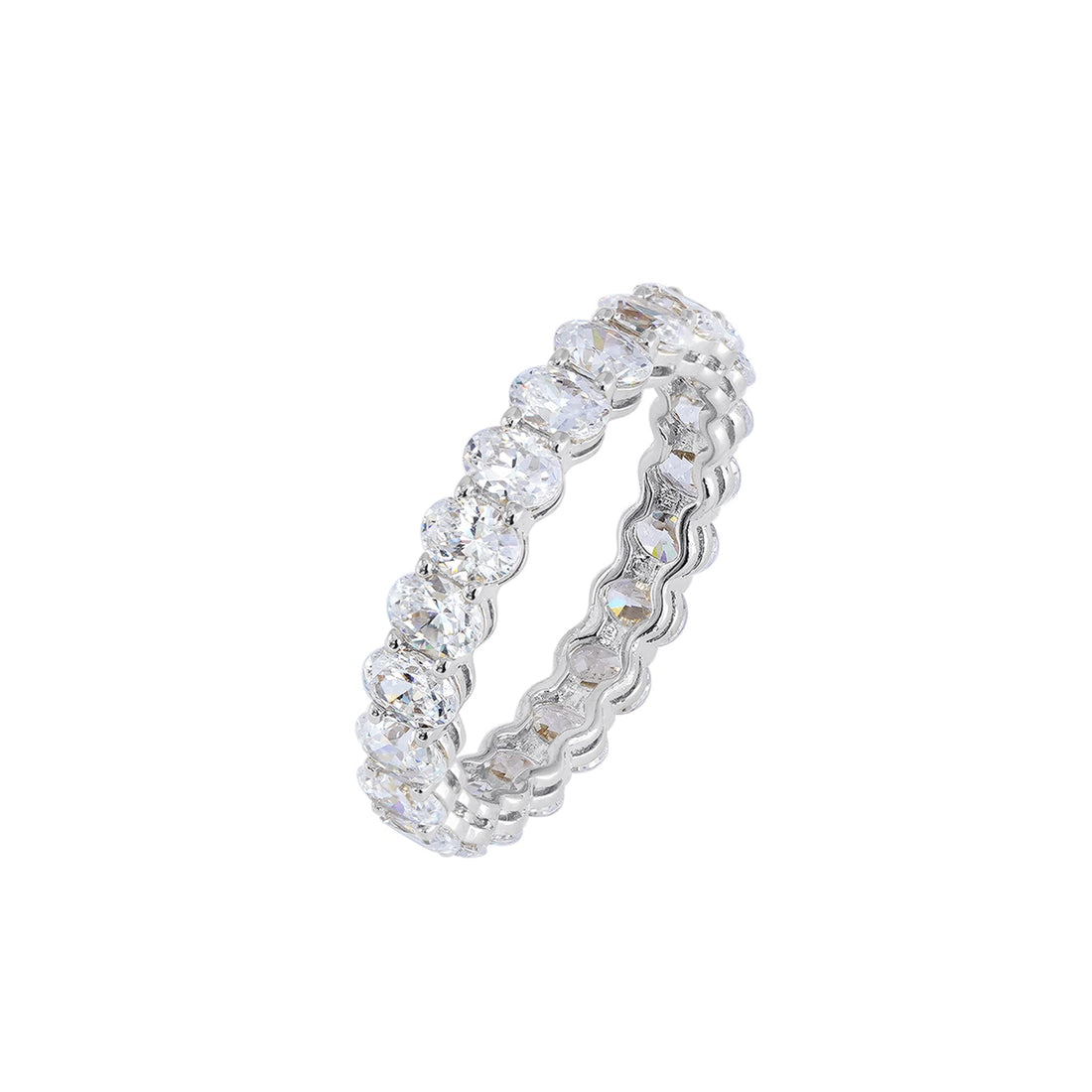 Rhodium Plated Statement Ring