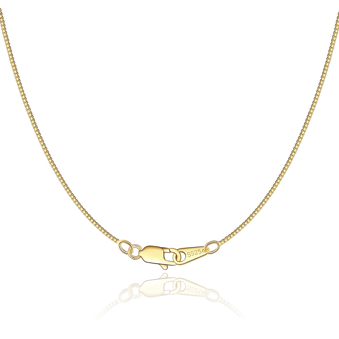 18K Gold-Plated Box Chain Necklace