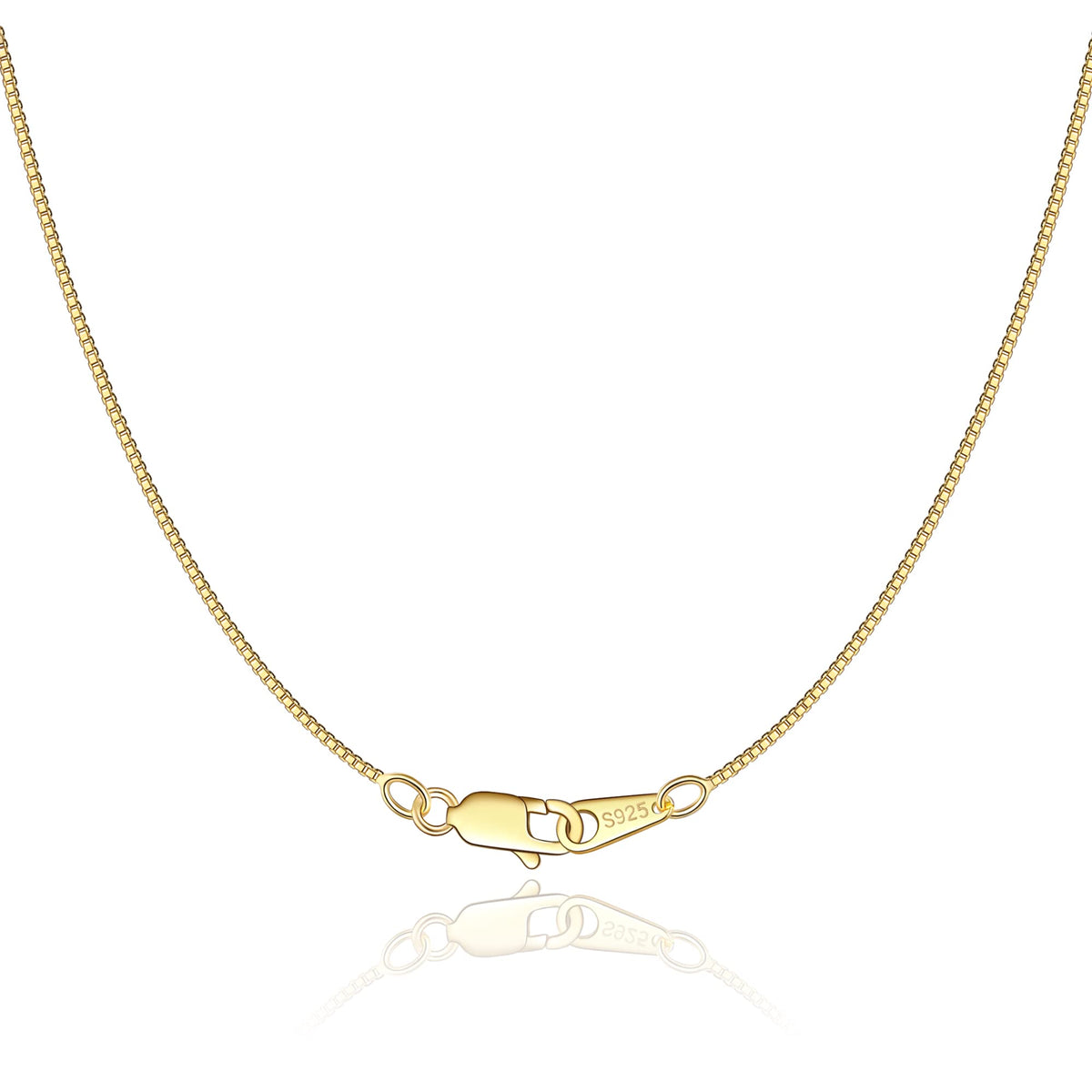 18K Gold-Plated Box Chain Necklace