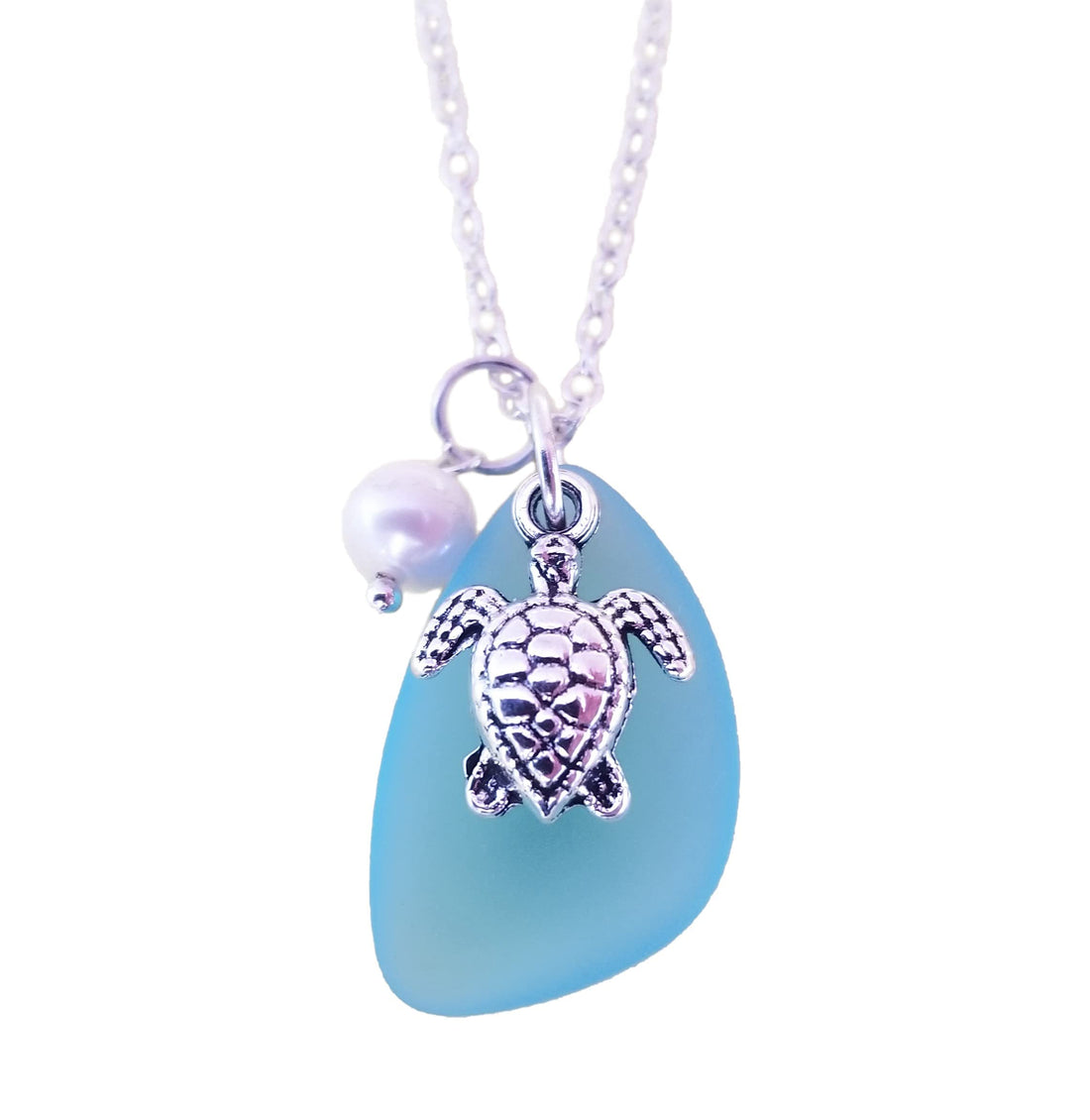 Sea Turtle Sea Glass Necklace