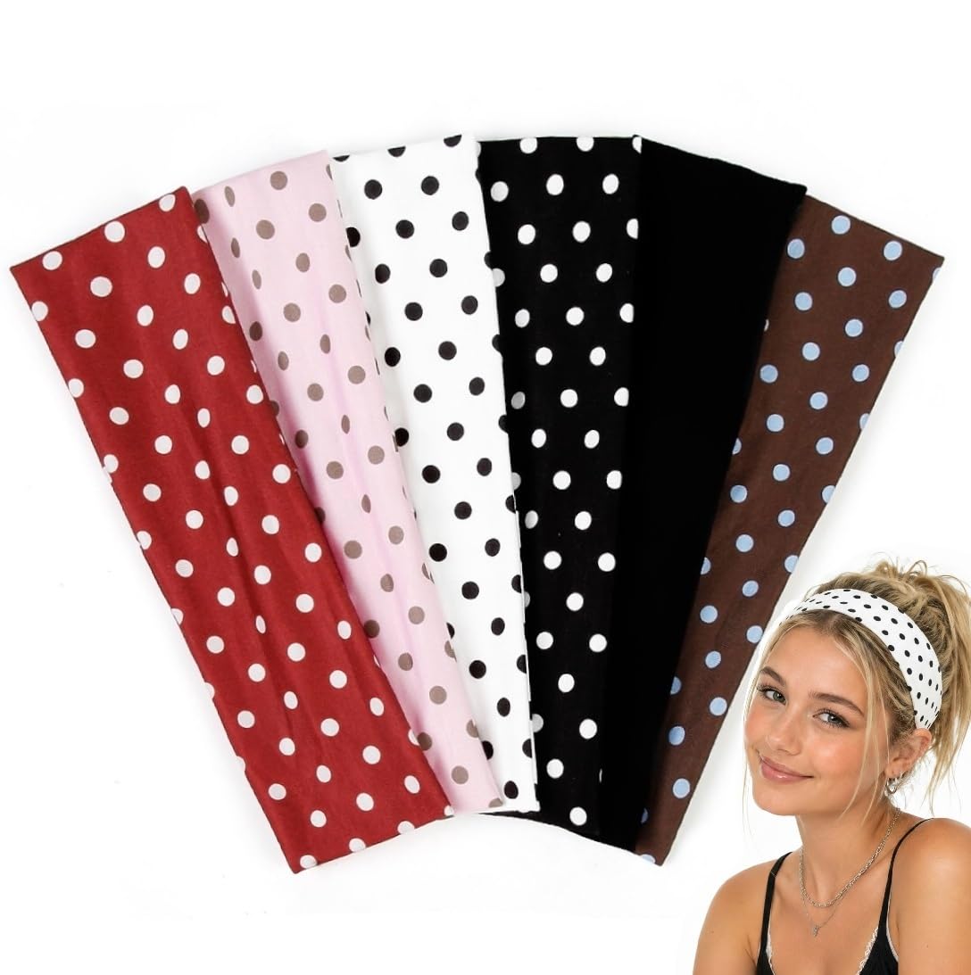 Polka Dot Headbands (Set of 6)