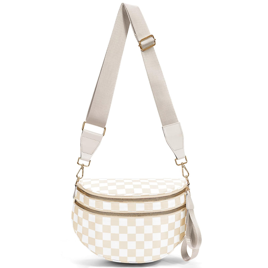 Checkered Crossbody Belt Bag