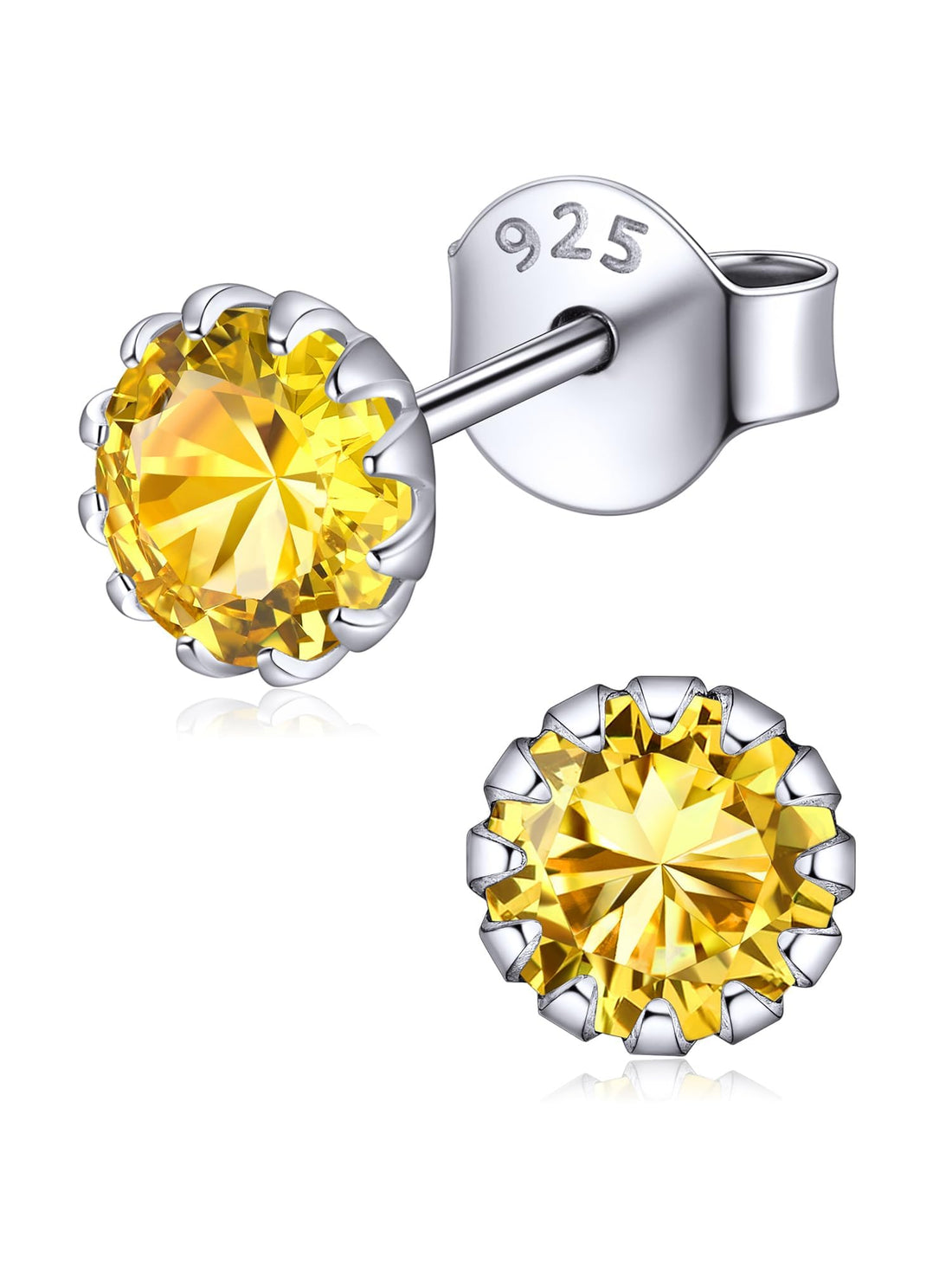 Yellow Topaz Stud Earrings