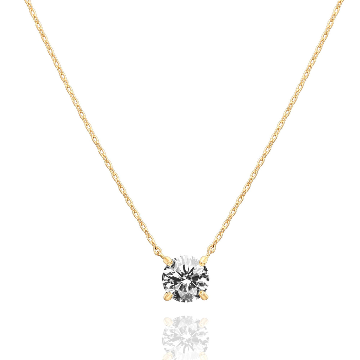 14K Gold-Plated CZ Choker Necklace