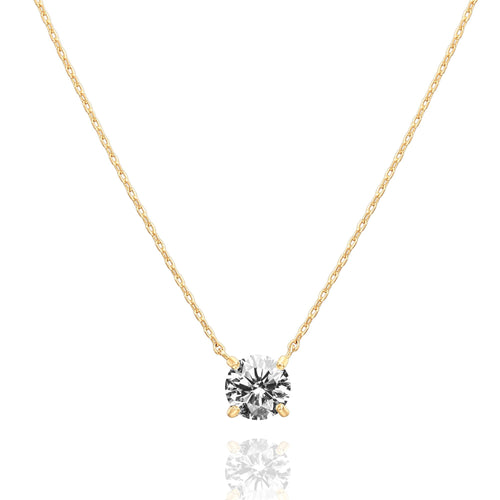 14K Gold-Plated CZ Choker Necklace