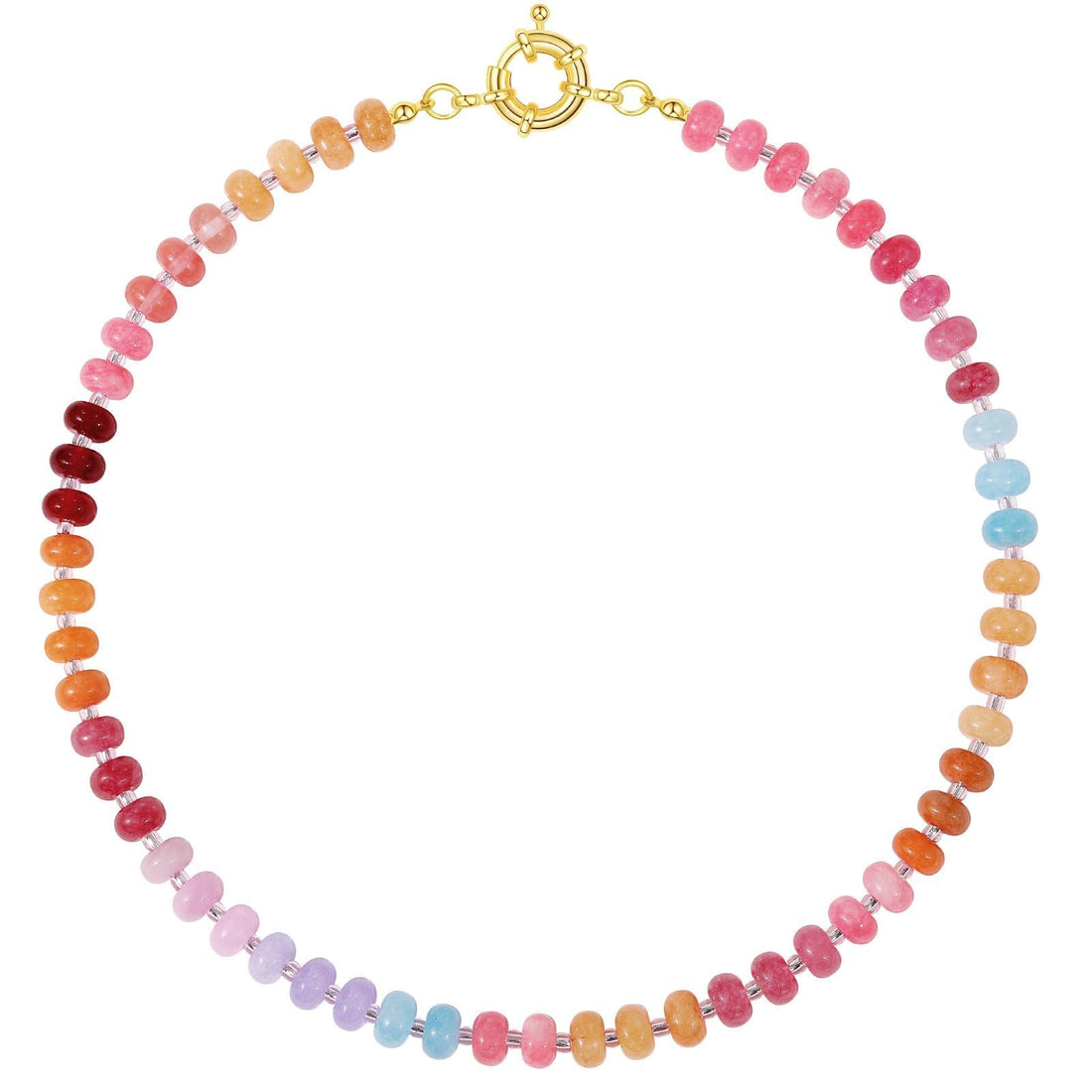 Boho Gemstone Bead Choker