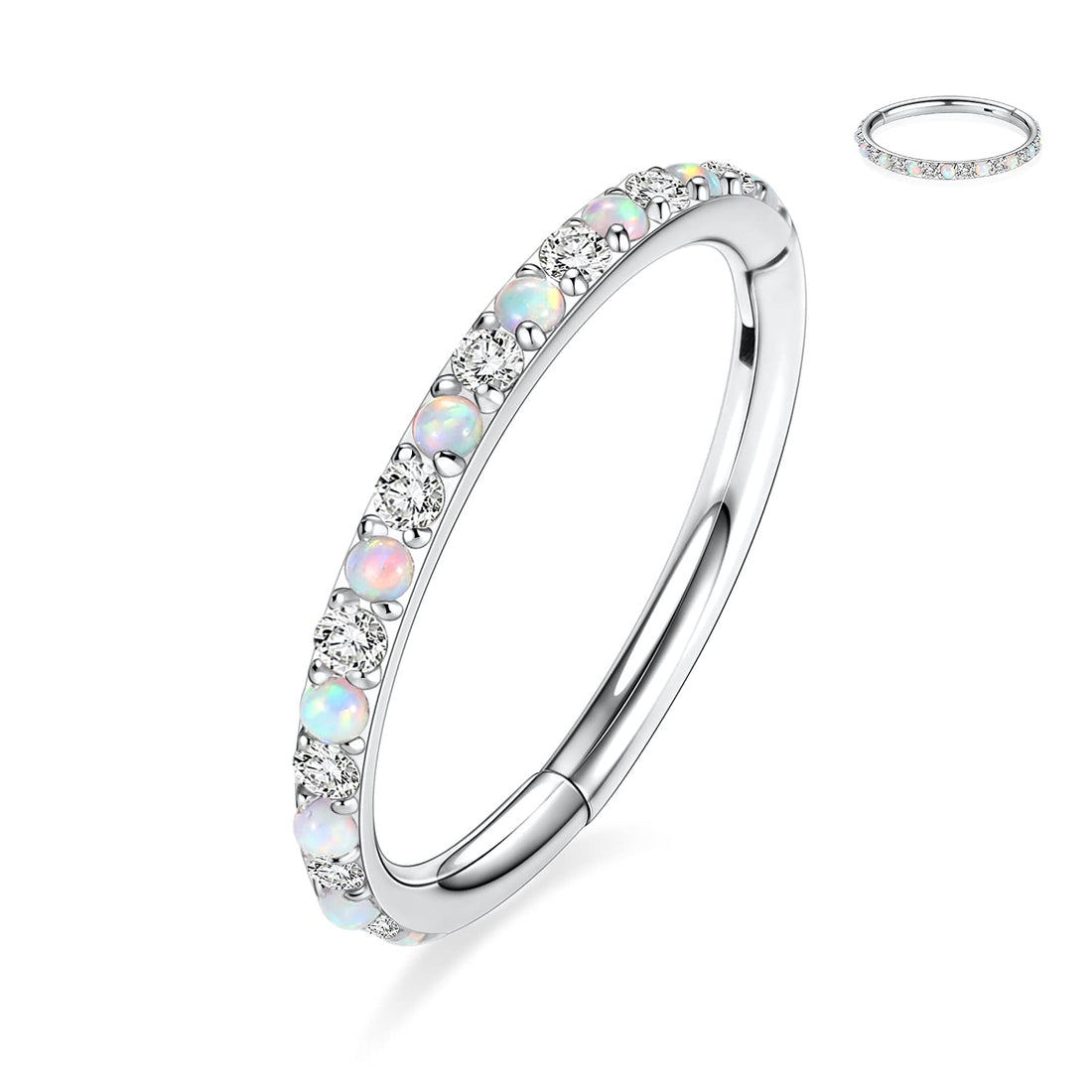 Opal Septum Clicker Ring