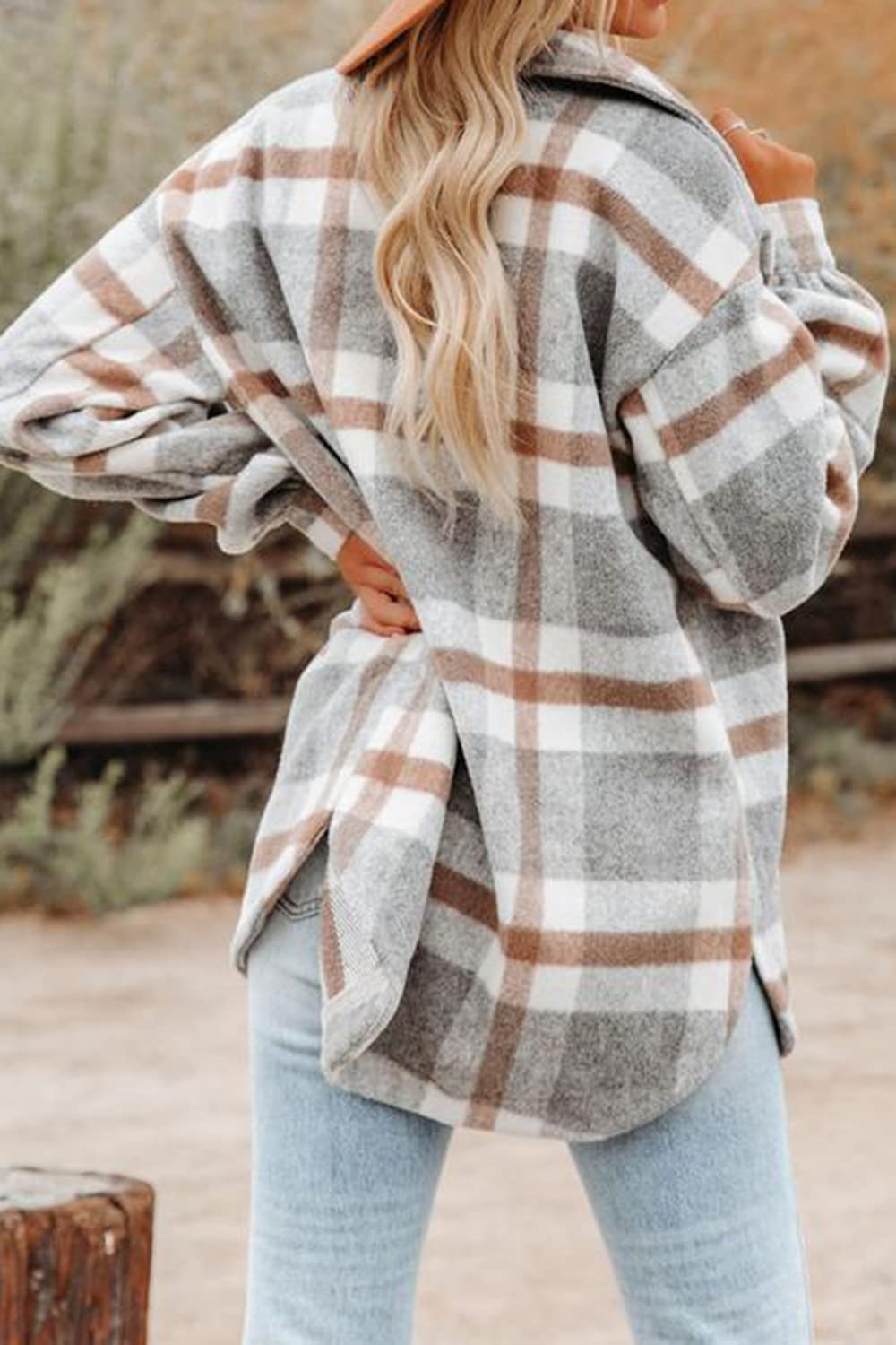 Plaid Button-Down Shacket