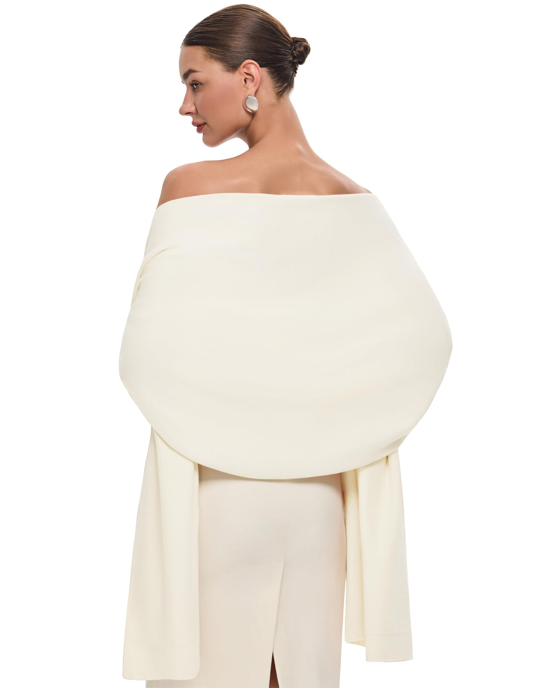 Ivory Pashmina Shawl Wrap