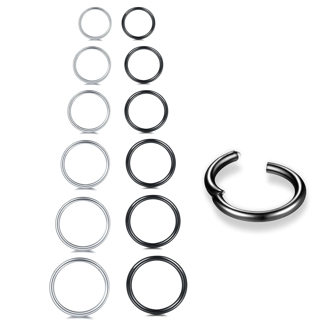 Steel Nose Ring Hoops