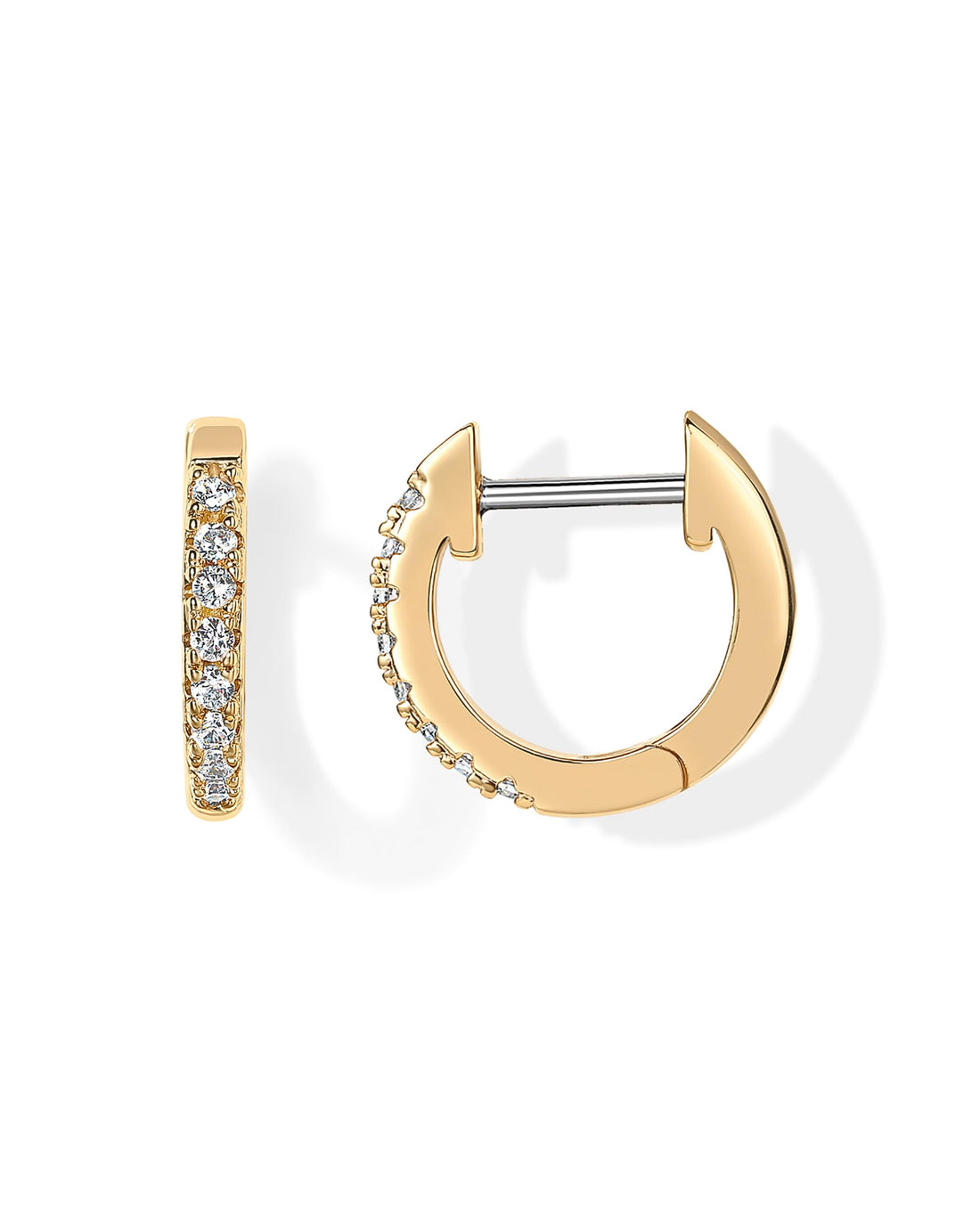 CZ Huggie Hoop Earrings