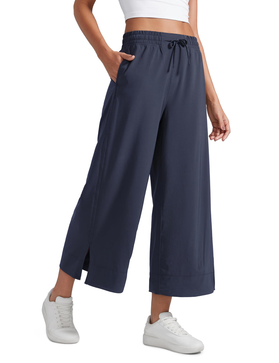 Lightweight Wide Leg Crop Pants