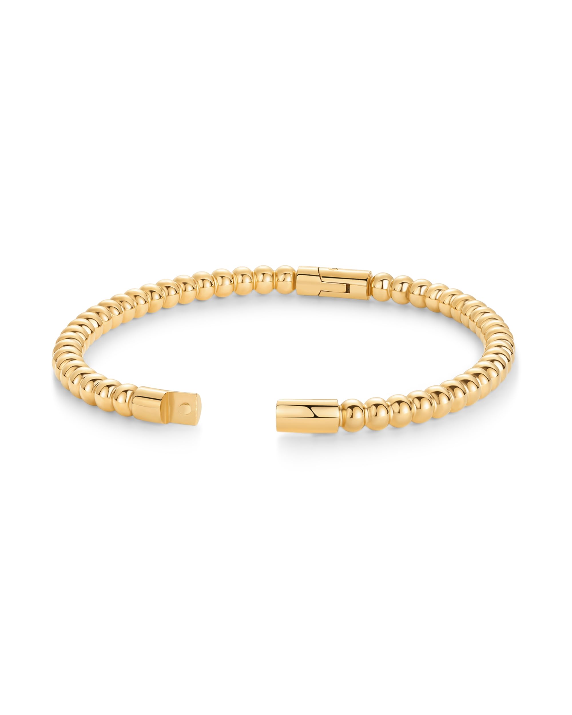 14K Gold-Plated Beaded Ball Bangle