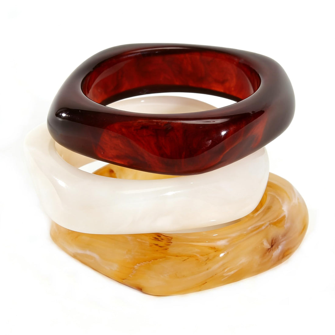 Chunky Acrylic Bangle Set (Set of 3)