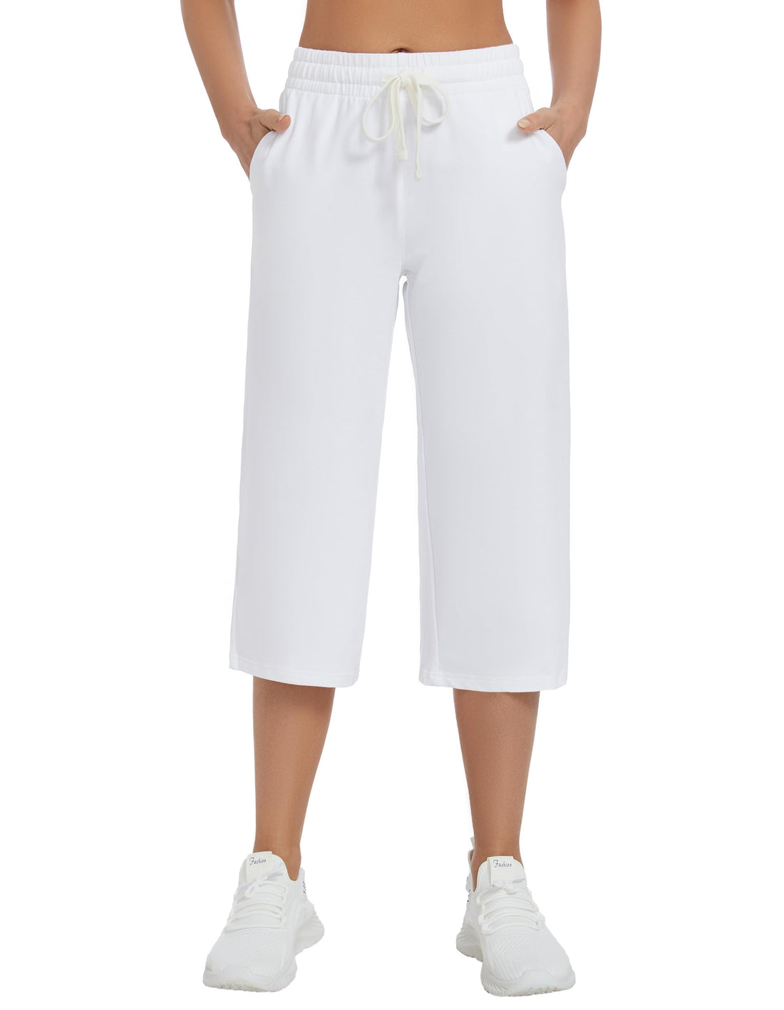 Cotton Wide Leg Capris