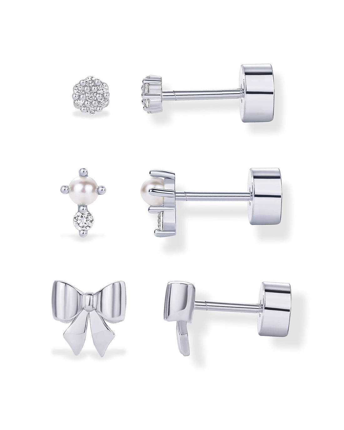 925 Sterling Silver Flatback Studs