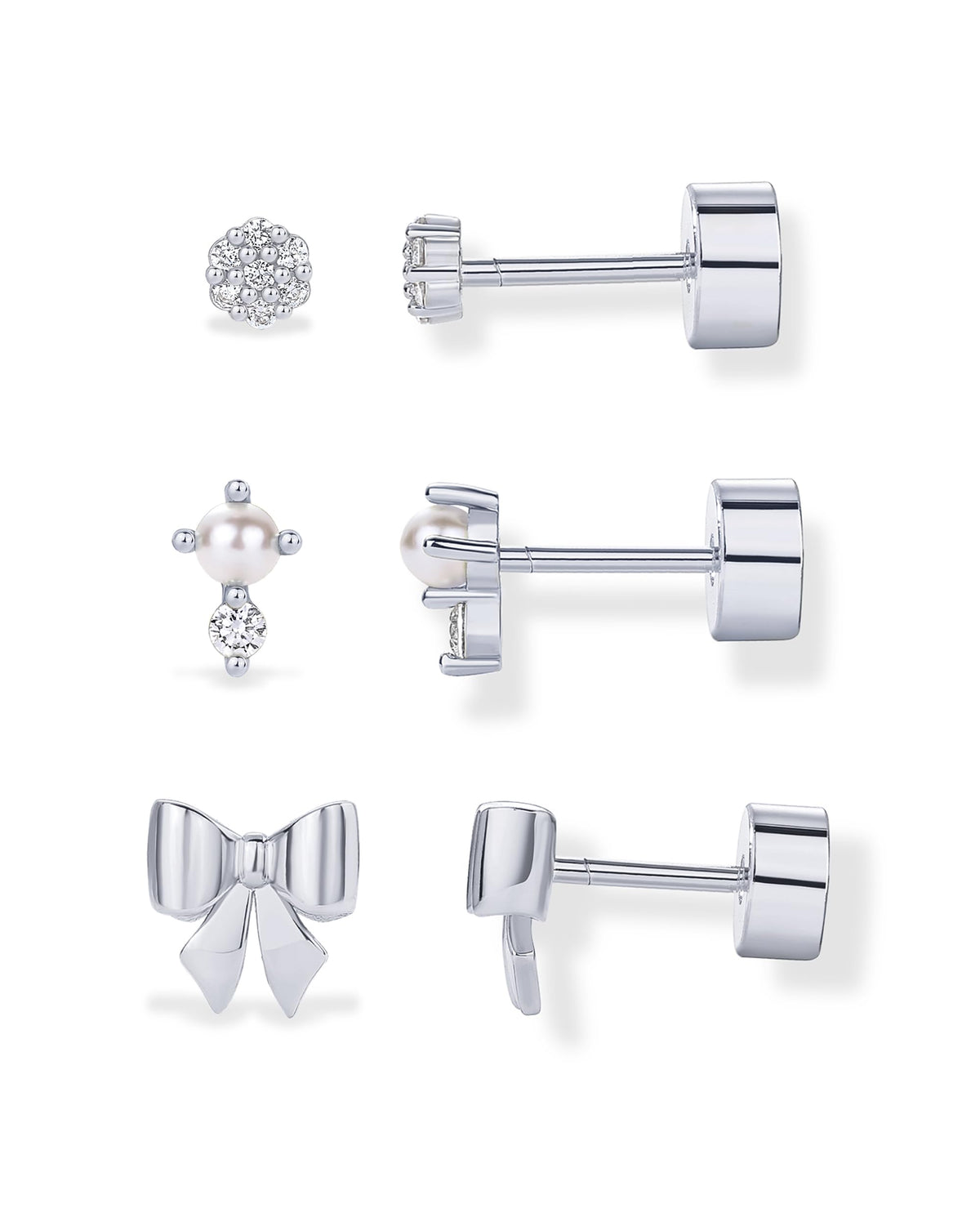 925 Sterling Silver Flatback Studs