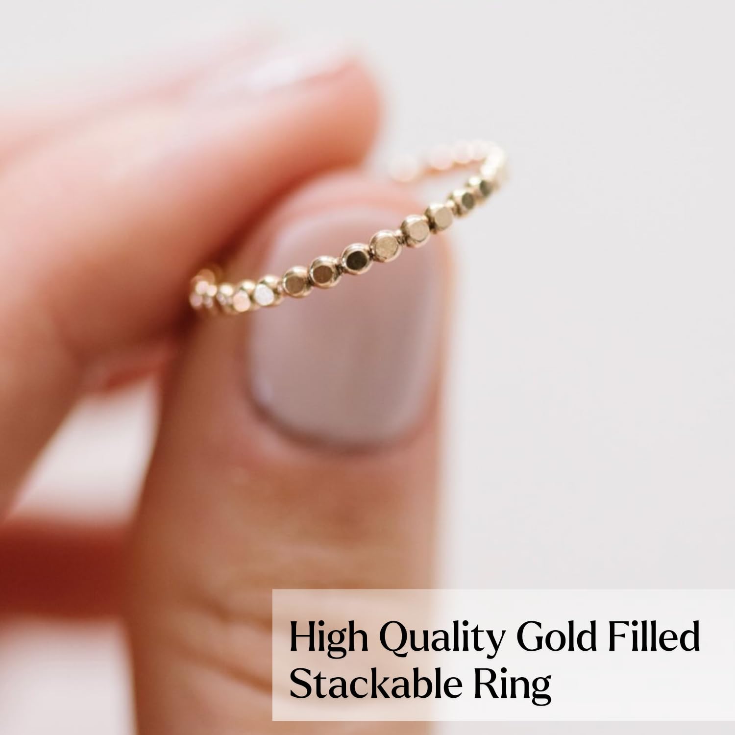14K Gold Dainty Stacking Ring