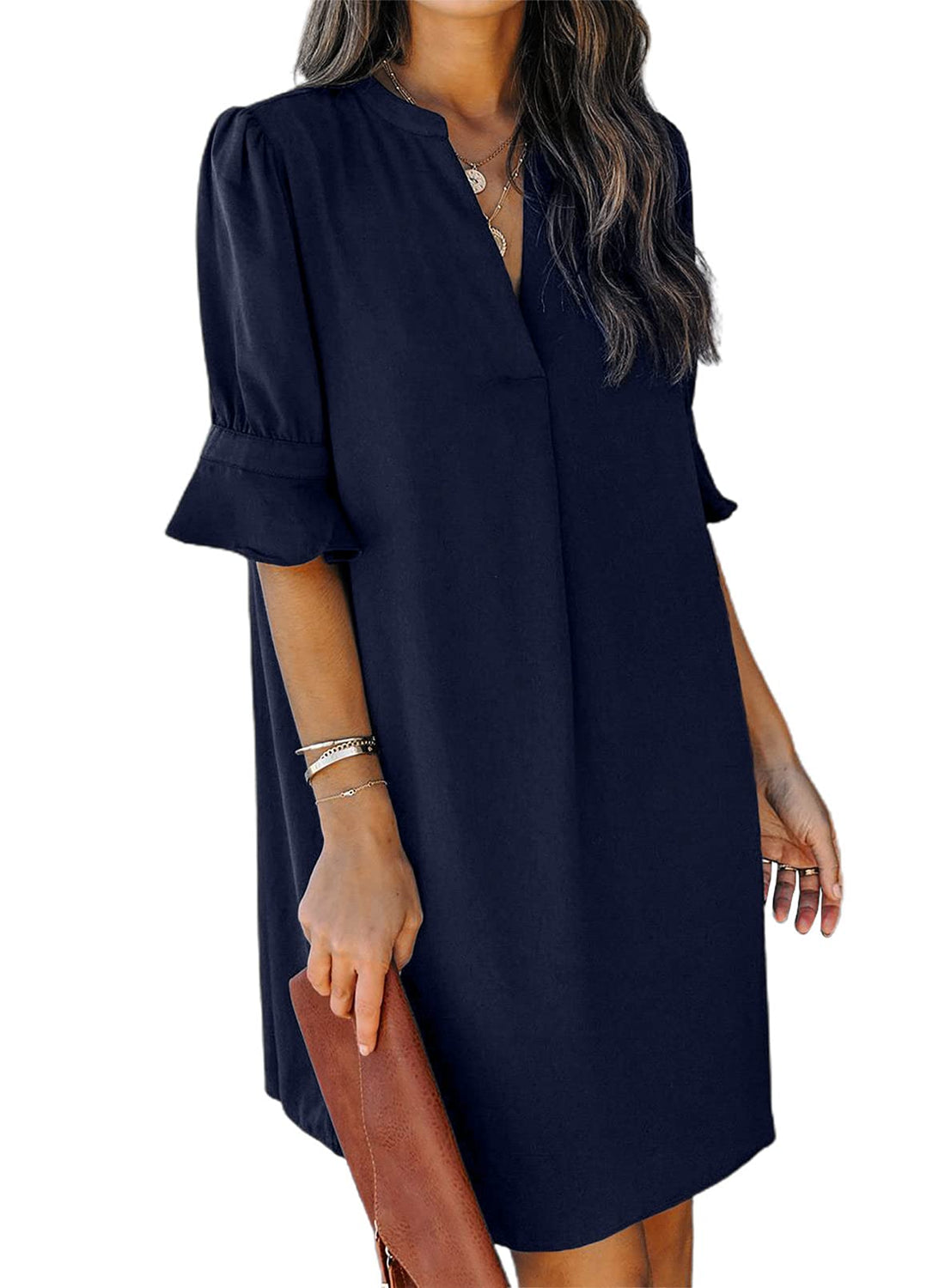 V-Neck Tunic Dress