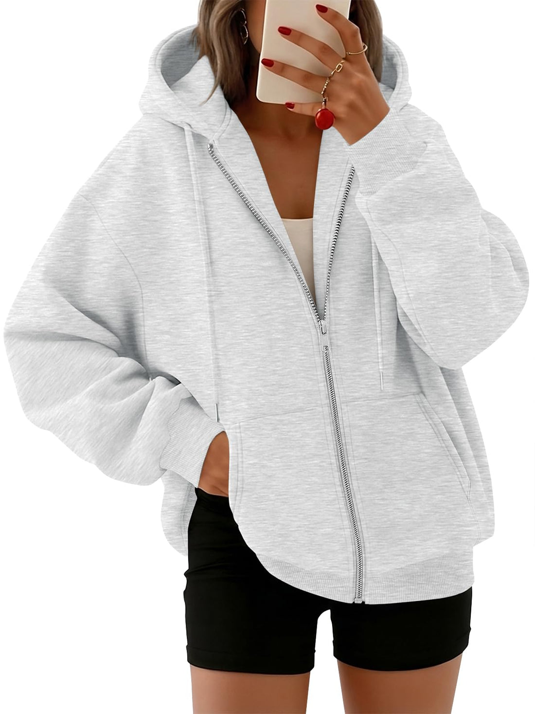 Oversized Zip-Up Hoodie