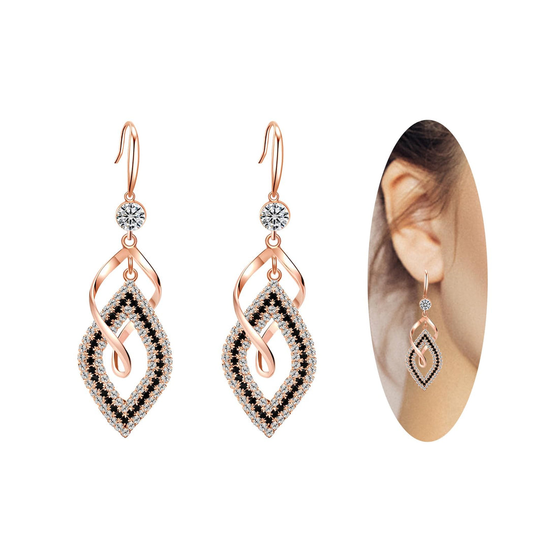Boho CZ Drop Earrings