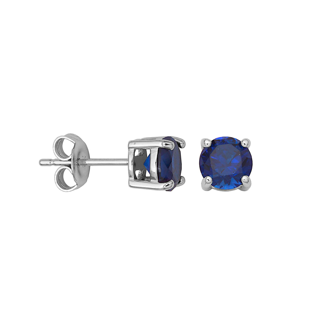 Birthstone Sterling Silver Studs