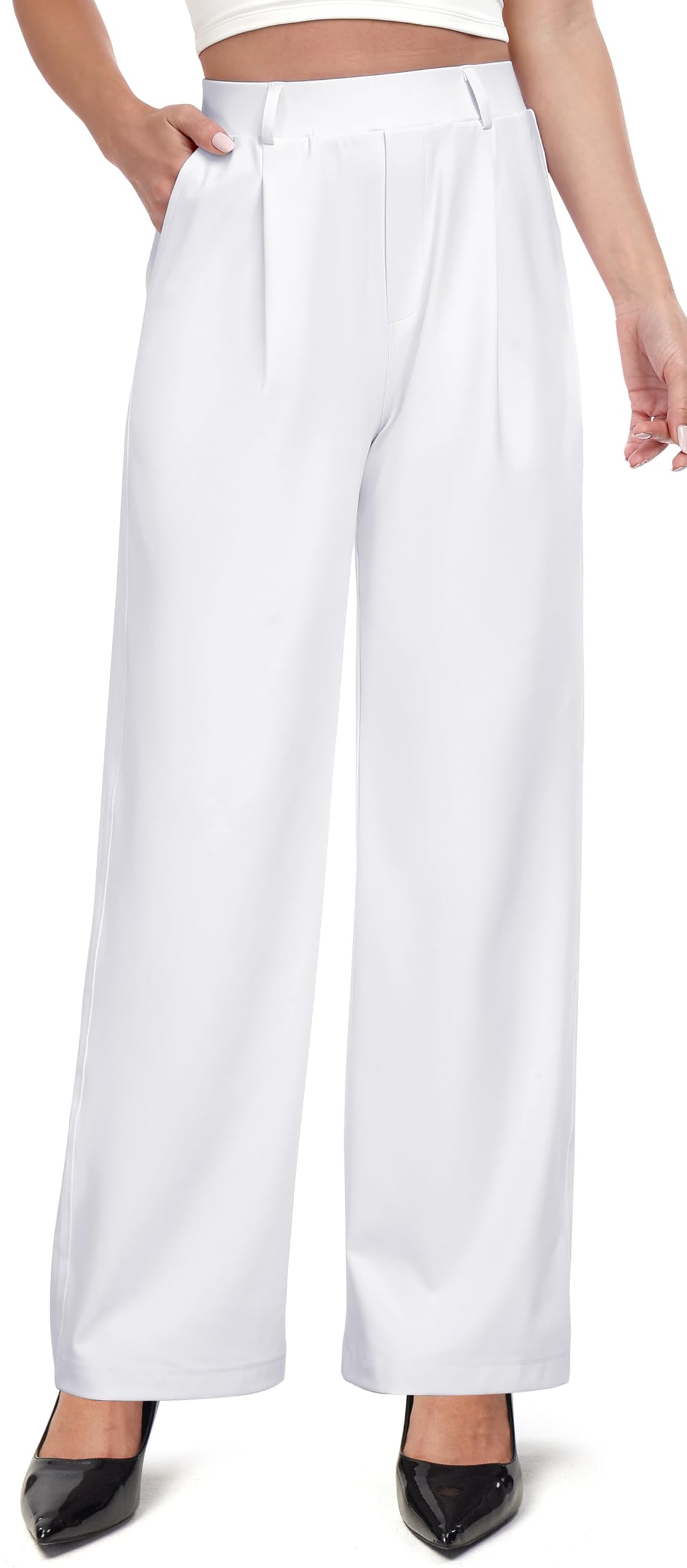 High Waisted Wide Leg Trousers
