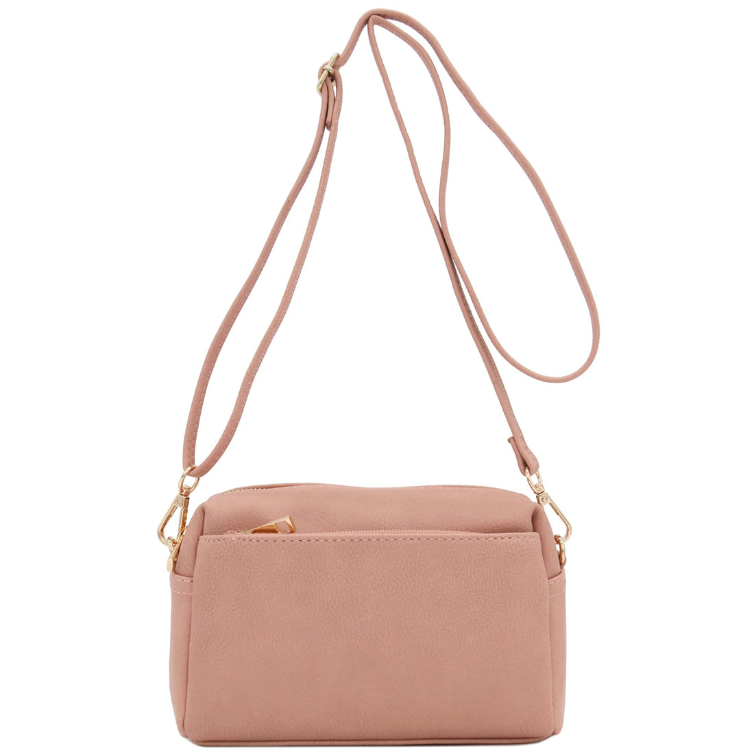 Triple Zip Crossbody Bag