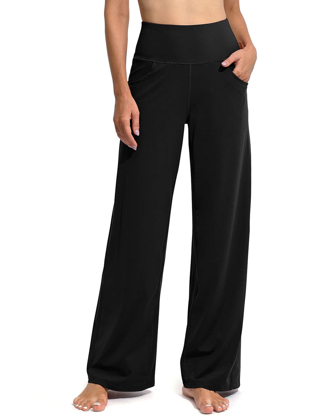 Wide Leg Lounge Pants Black