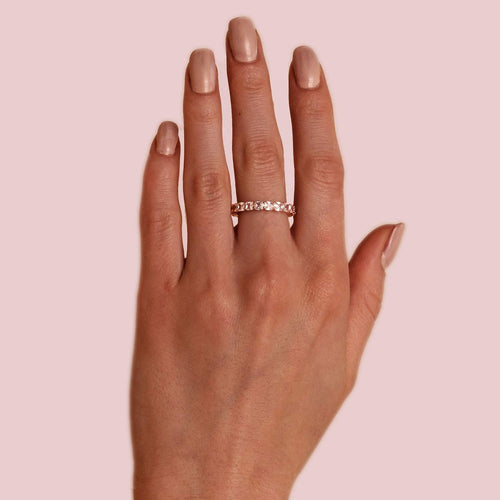 14K Gold-Plated Square-Cut CZ Band