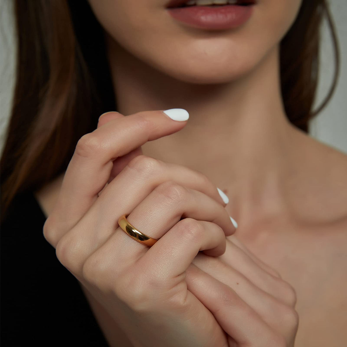 24K Gold-Plated Tungsten Wedding Band