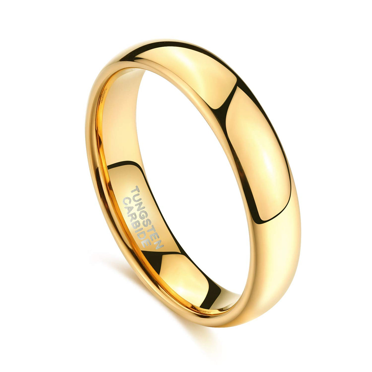 24K Gold-Plated Tungsten Wedding Band